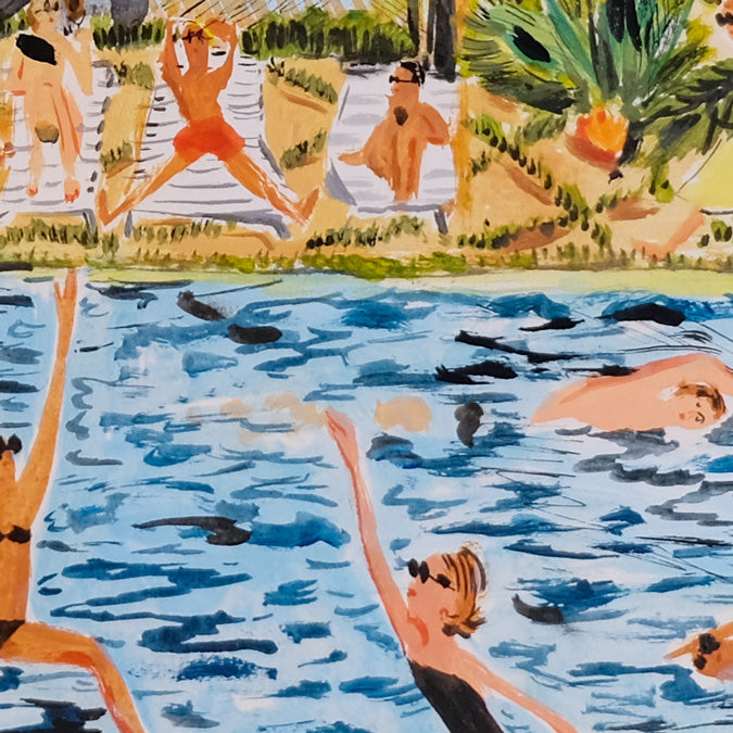 Blue Sky Pool Party by Pauline de Roussy de Sales