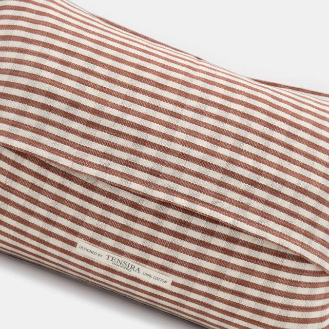 Small Lumbar Pillow in Brown Gingham