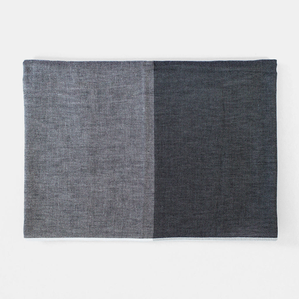 Two Tone Bath Towel in Charcoal Chambray