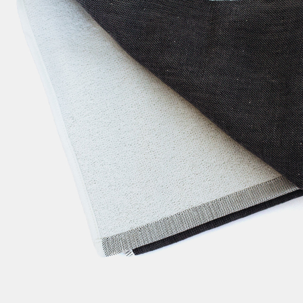 Two Tone Hand Towel in Charcoal Chambray