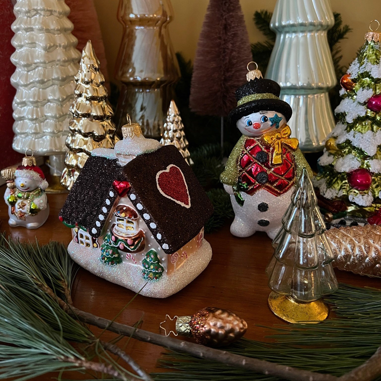 Snowman with Broom Ornament