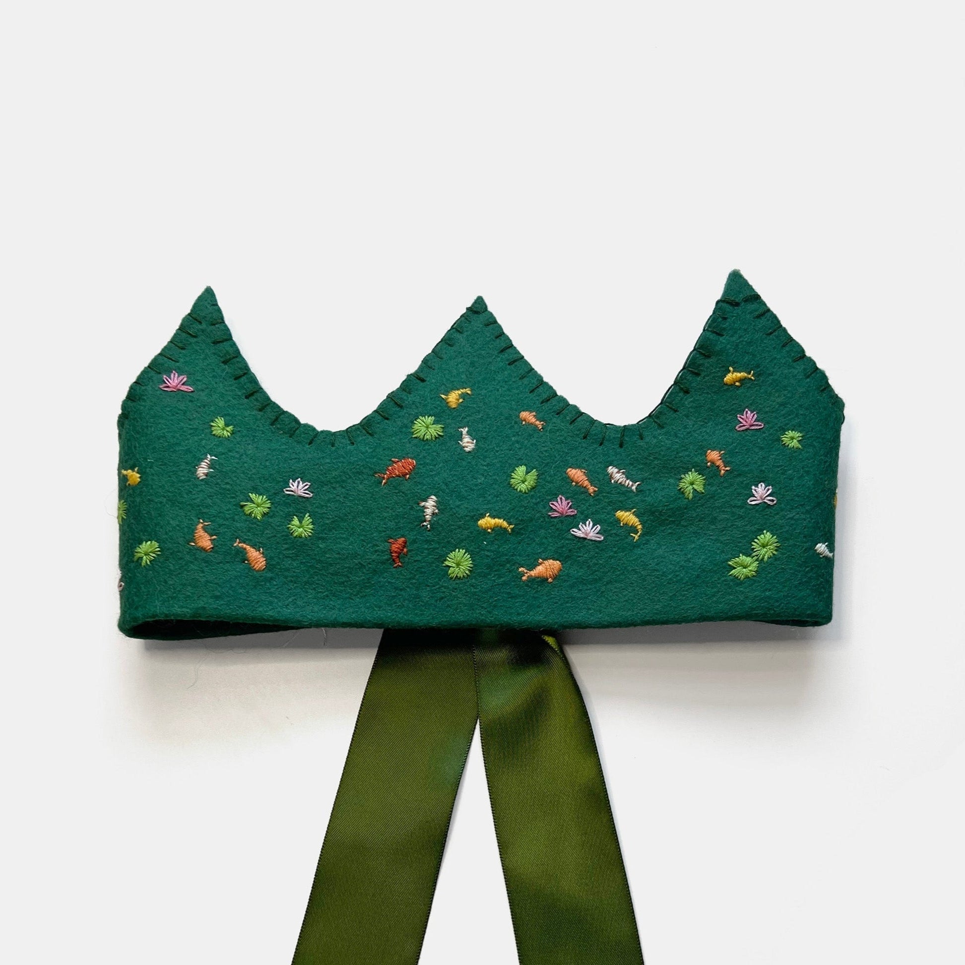 Handmade Felt Crown in Koi Pond
