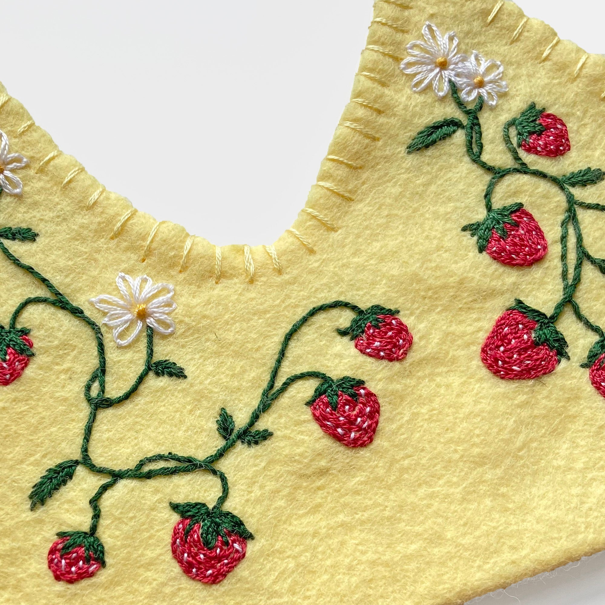 Handmade Felt Crown in Strawberry Patch