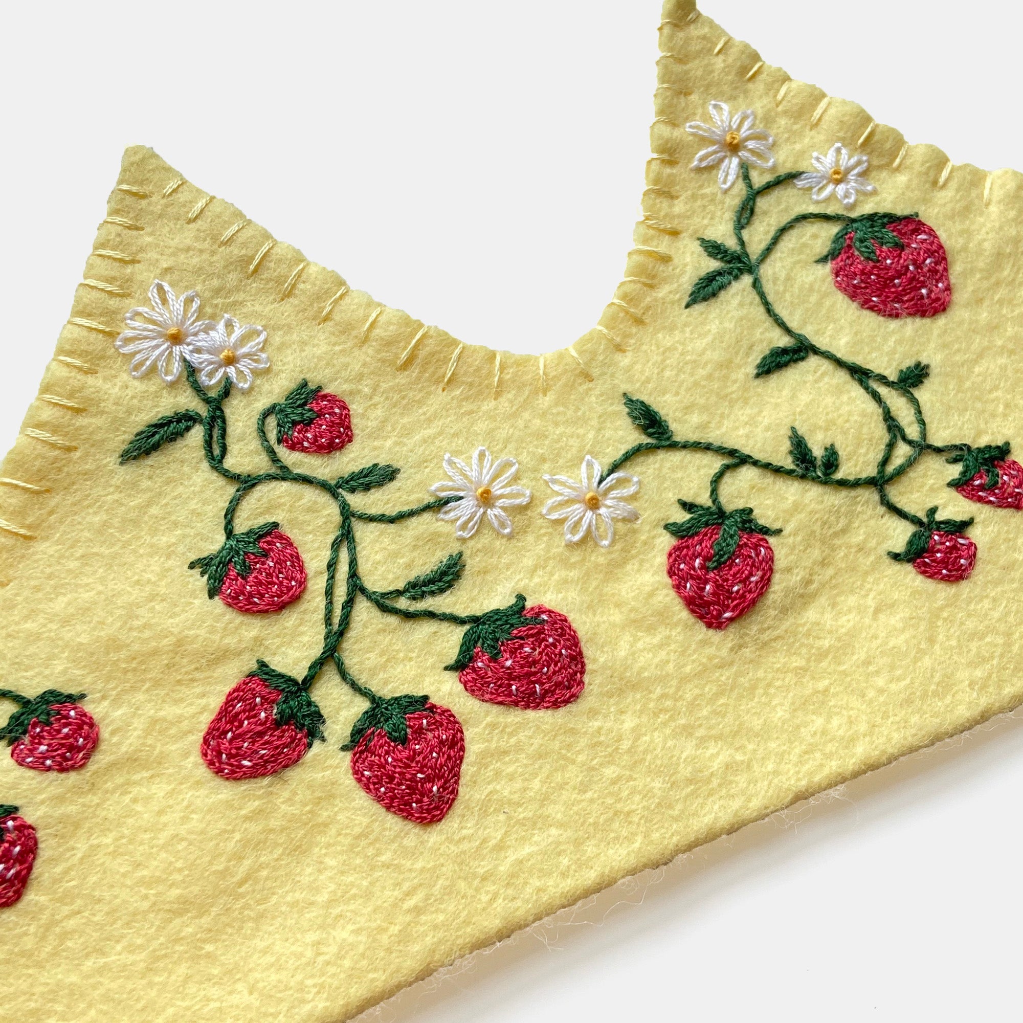 Handmade Felt Crown in Strawberry Patch