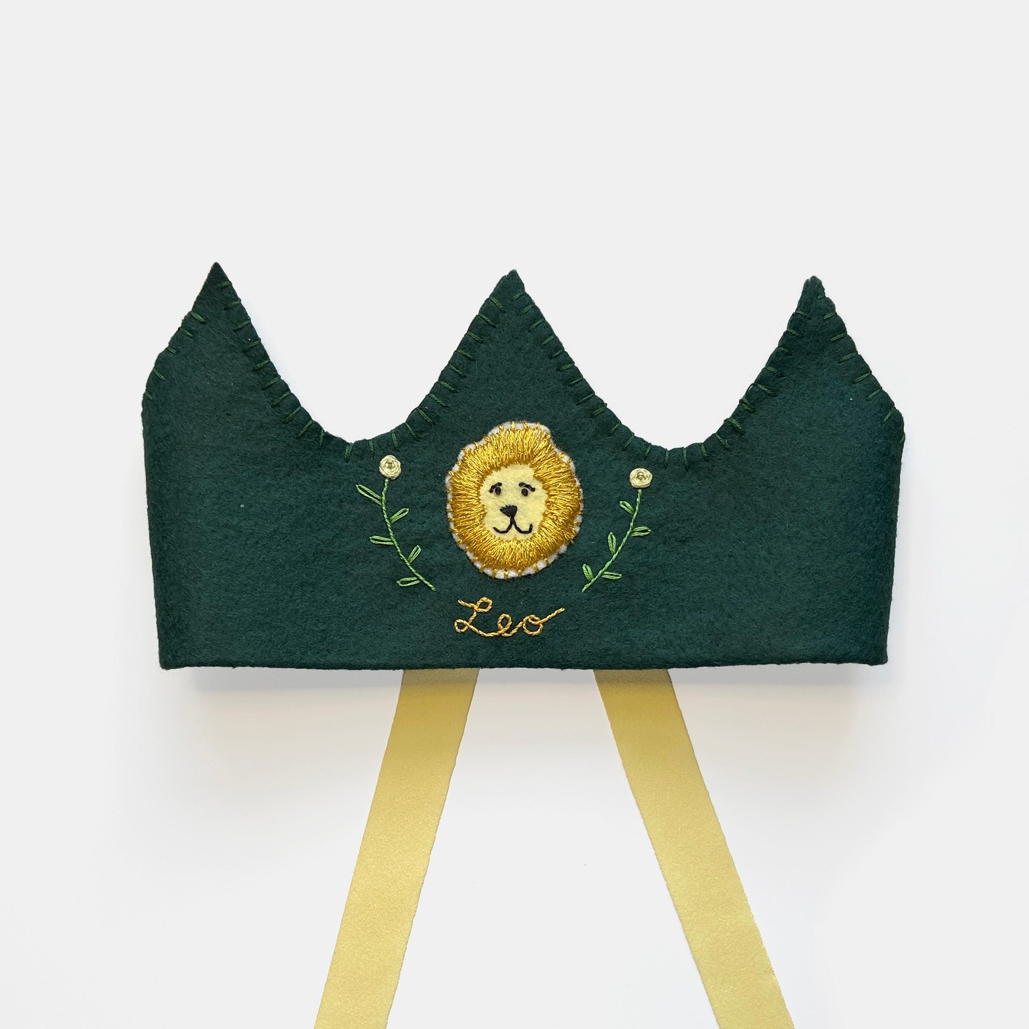 Zodiac Handmade Felt Crown in Leo