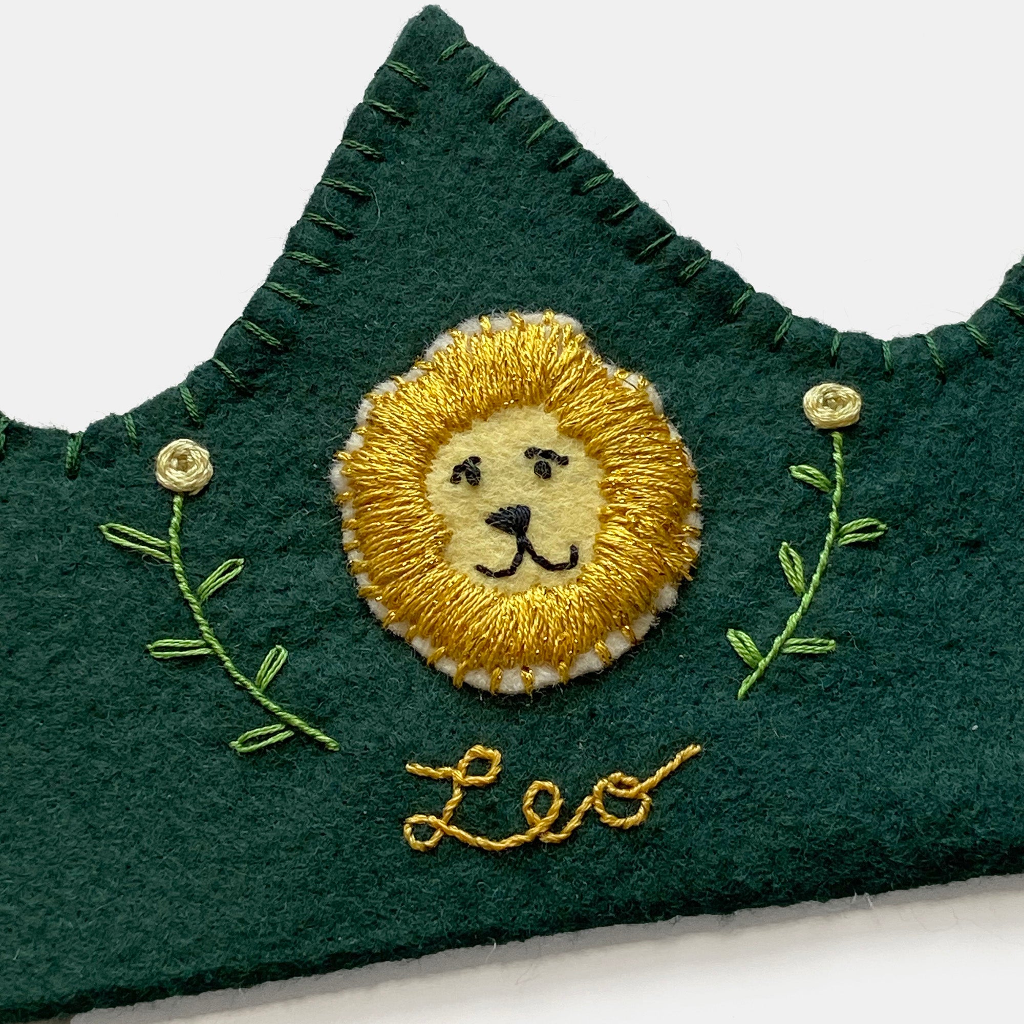 Zodiac Handmade Felt Crown in Leo