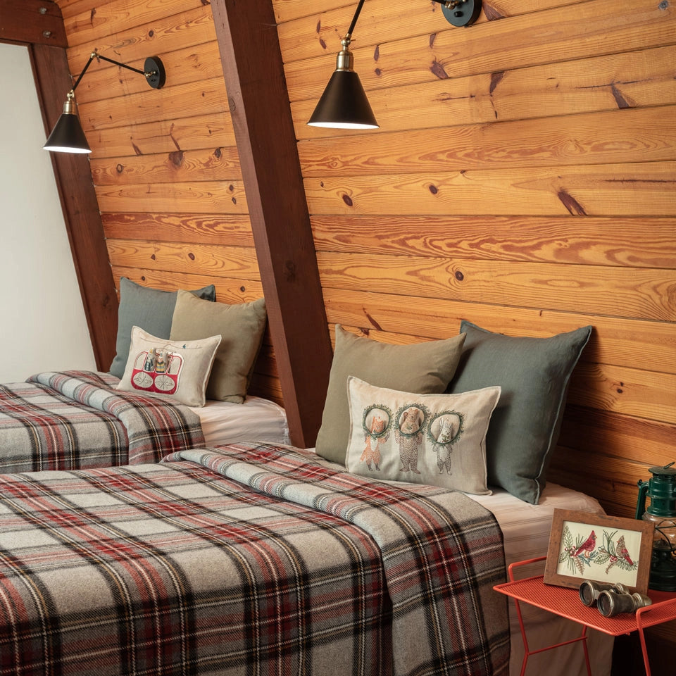 Christmas Wreath Trio Pocket Lumbar Pillow