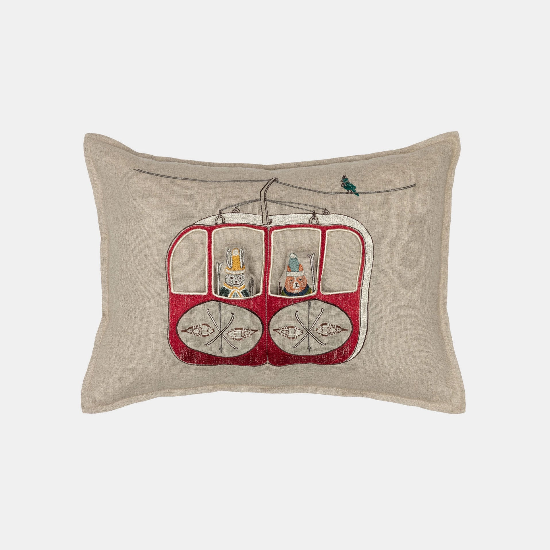 Gondola Ski Lift Pocket Lumbar Pillow