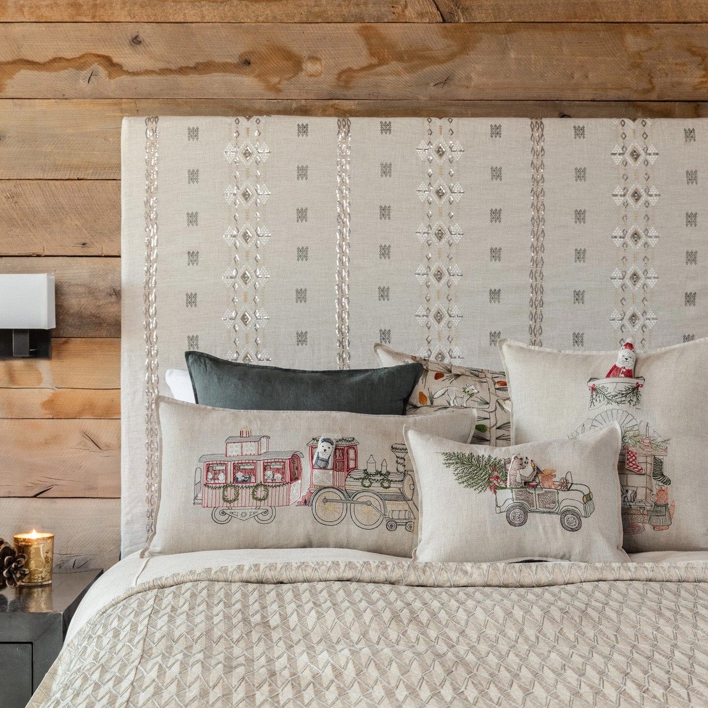 Christmas Tree Car Pocket Lumbar Pillow