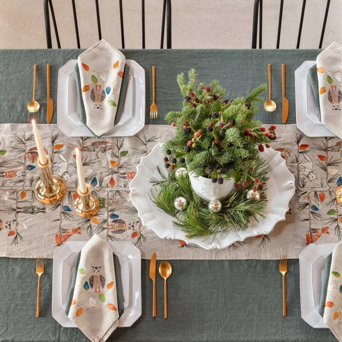 Christmas Tree Trimmers Table Runner