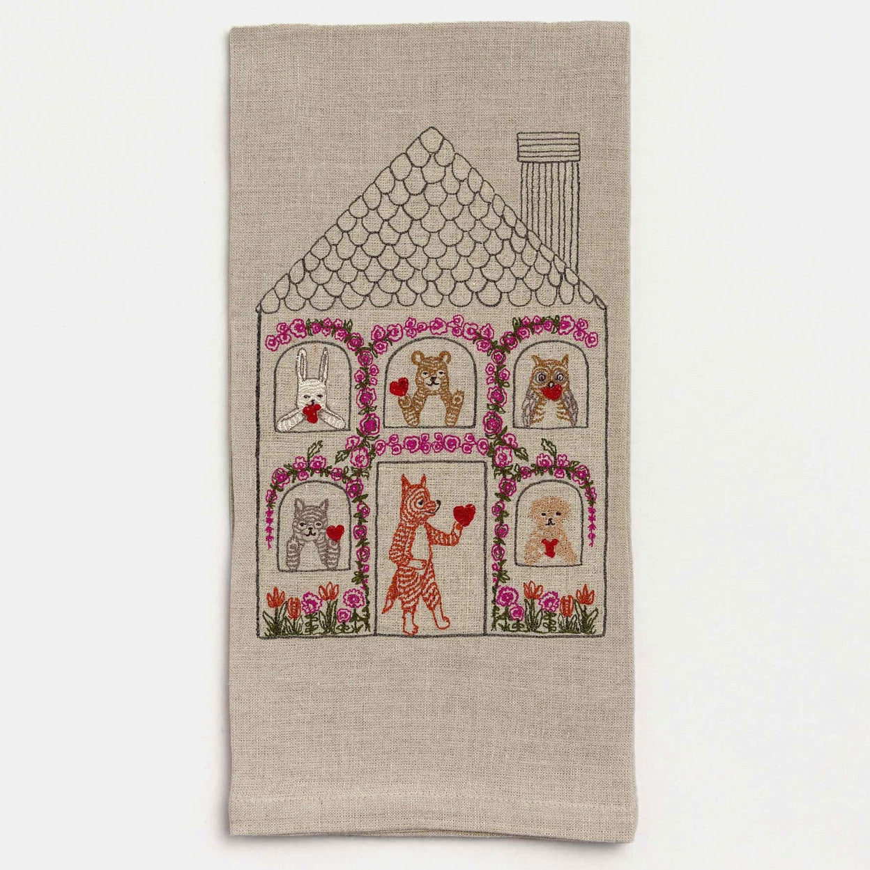 Home Is Where the Heart Is Tea Towel