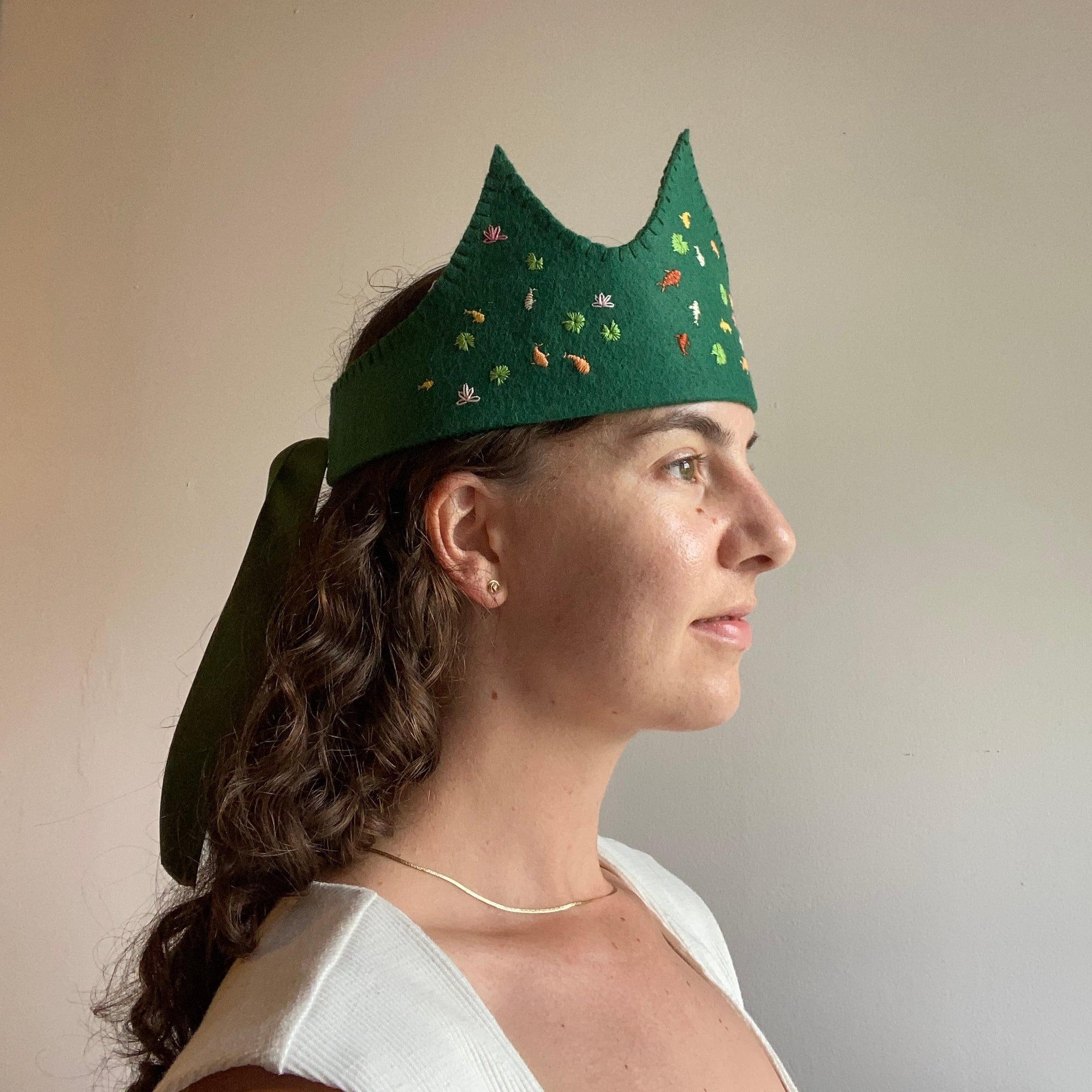 Handmade Felt Crown in Koi Pond