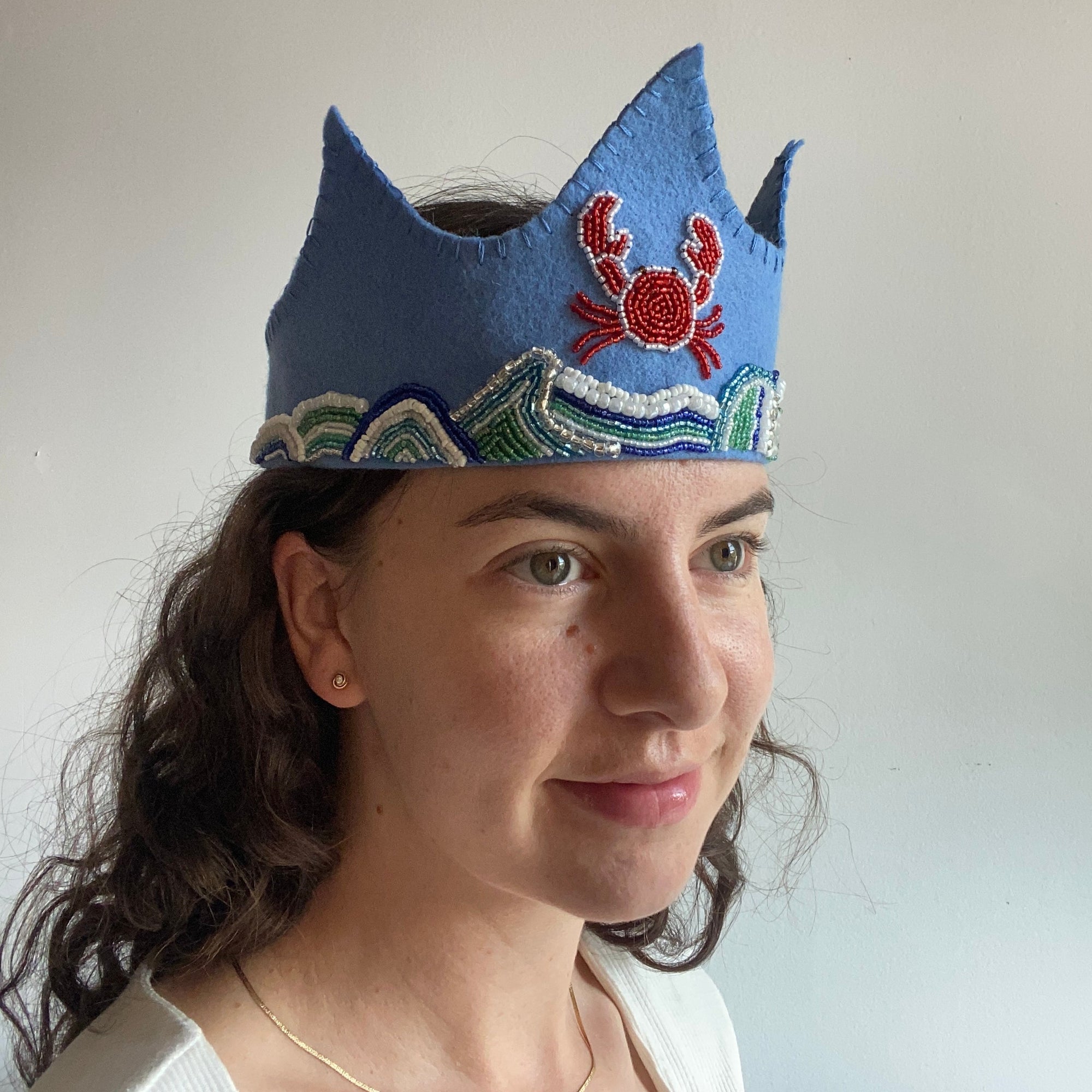 Zodiac Handmade Felt Crown in Cancer