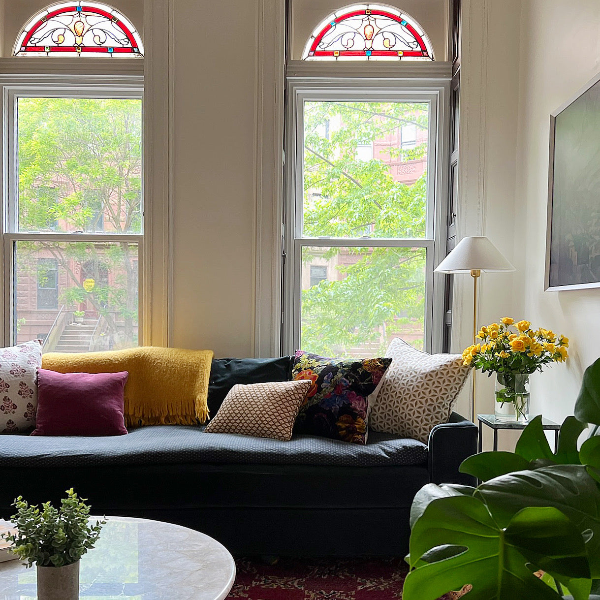Faria Marigold Square Pillow