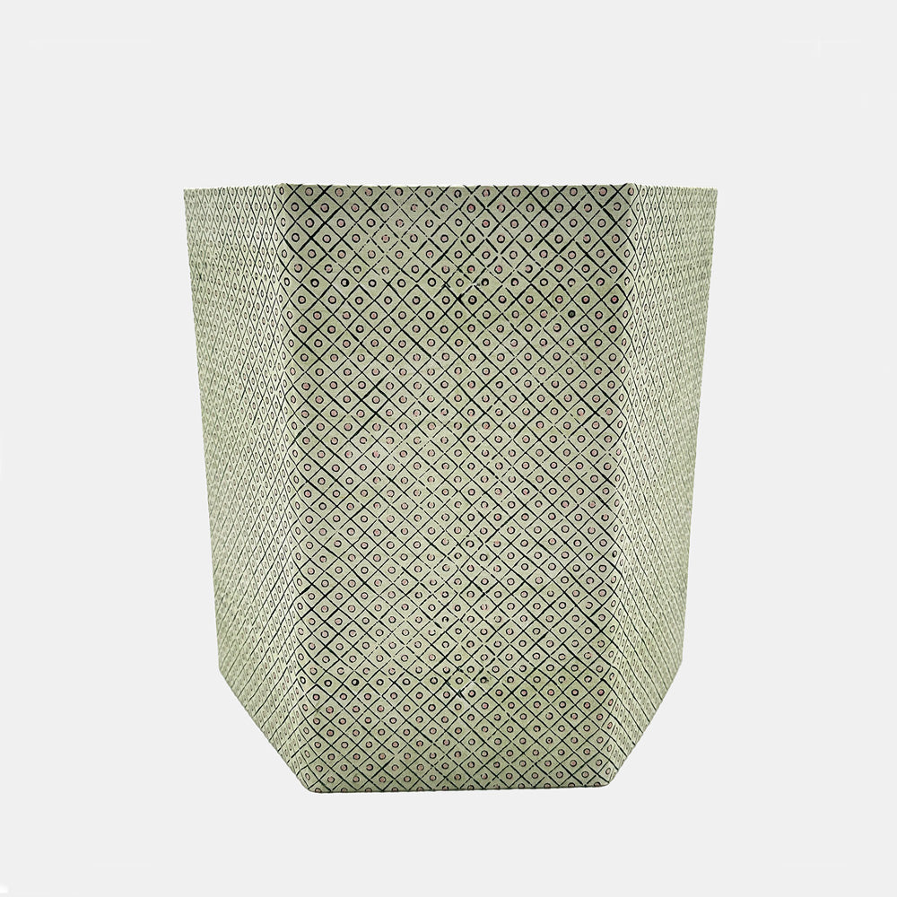 Wastebasket in Dot Green