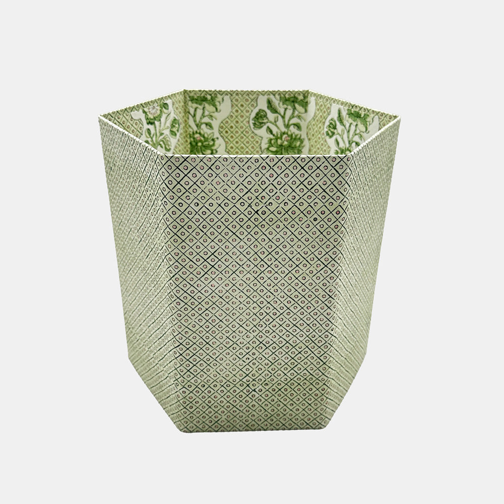 Wastebasket in Dot Green