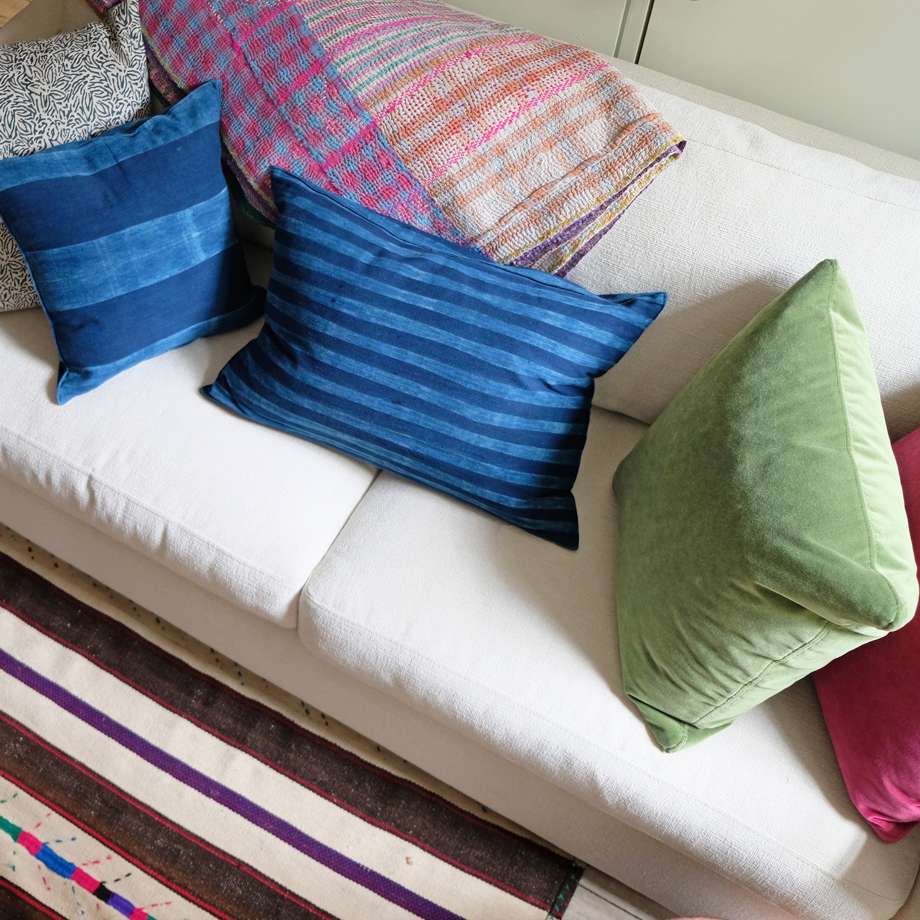 Amalfi Teal Square Pillow