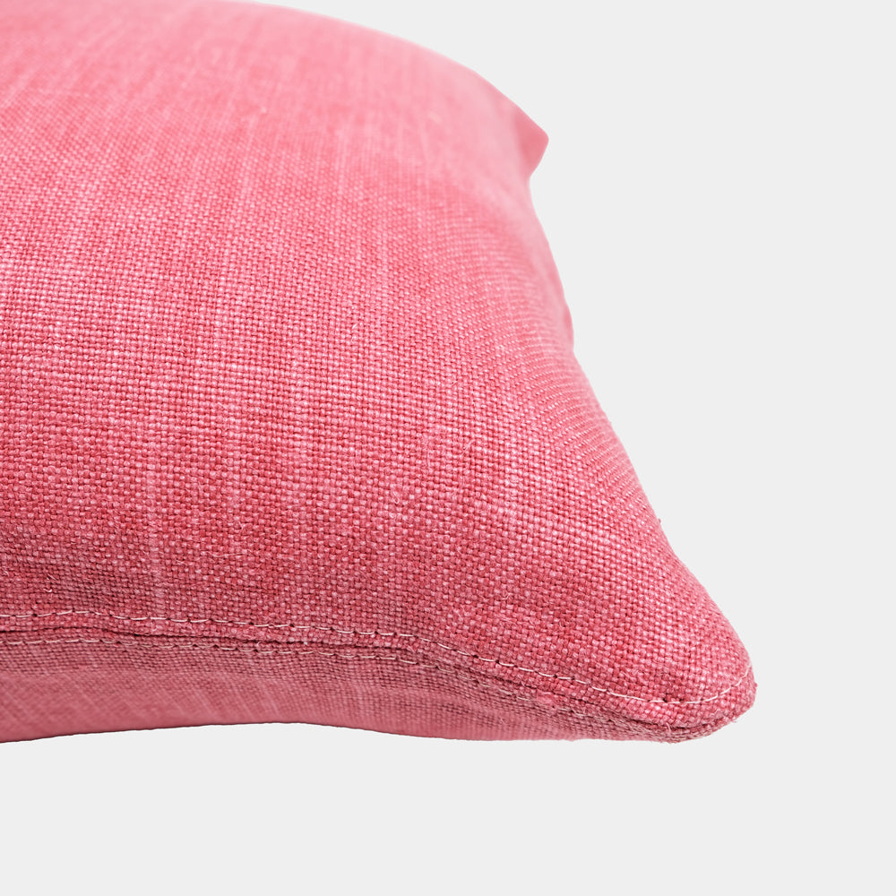 Farrow Strawberry Belgian Linen Square Pillow