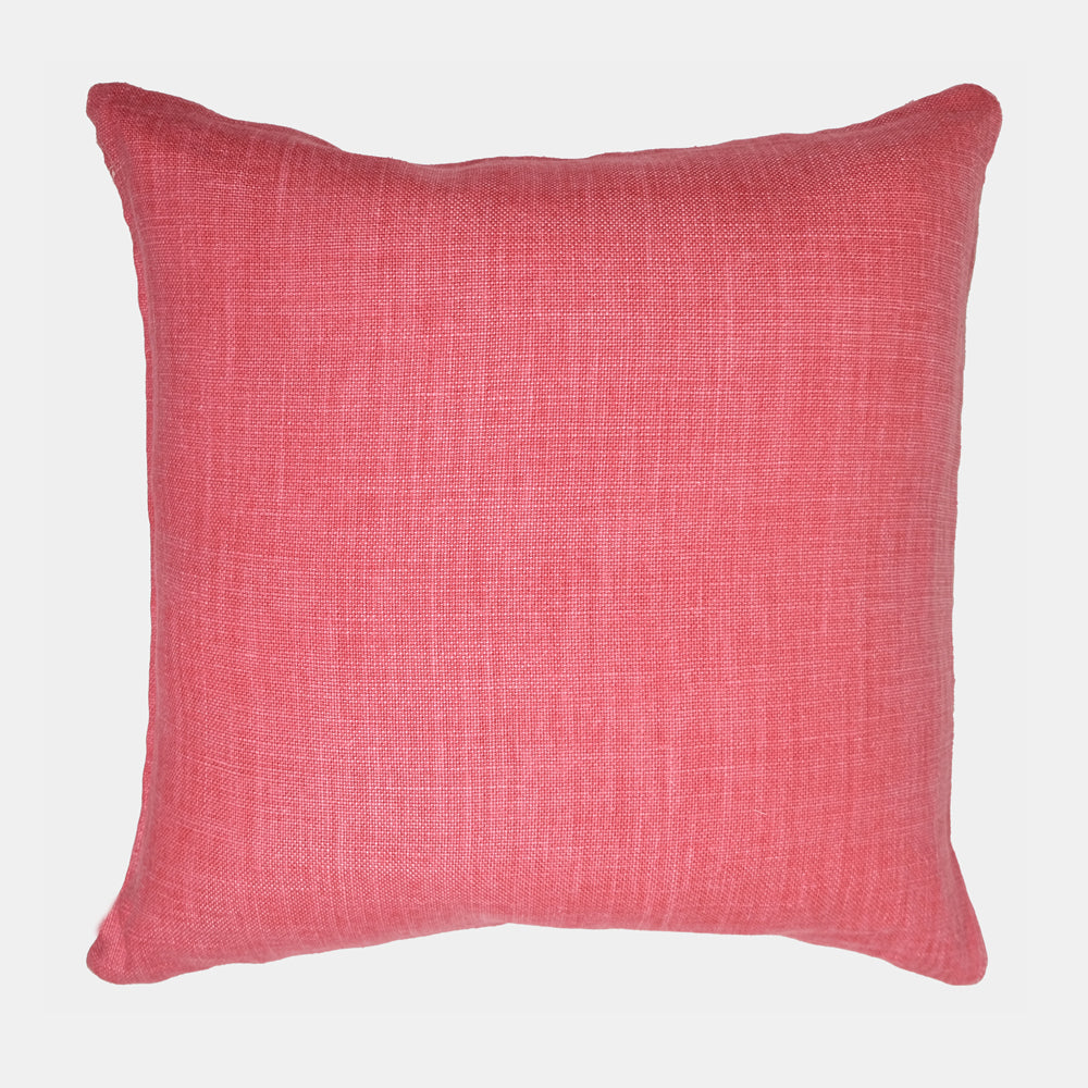 Farrow Strawberry Belgian Linen Pillow, square