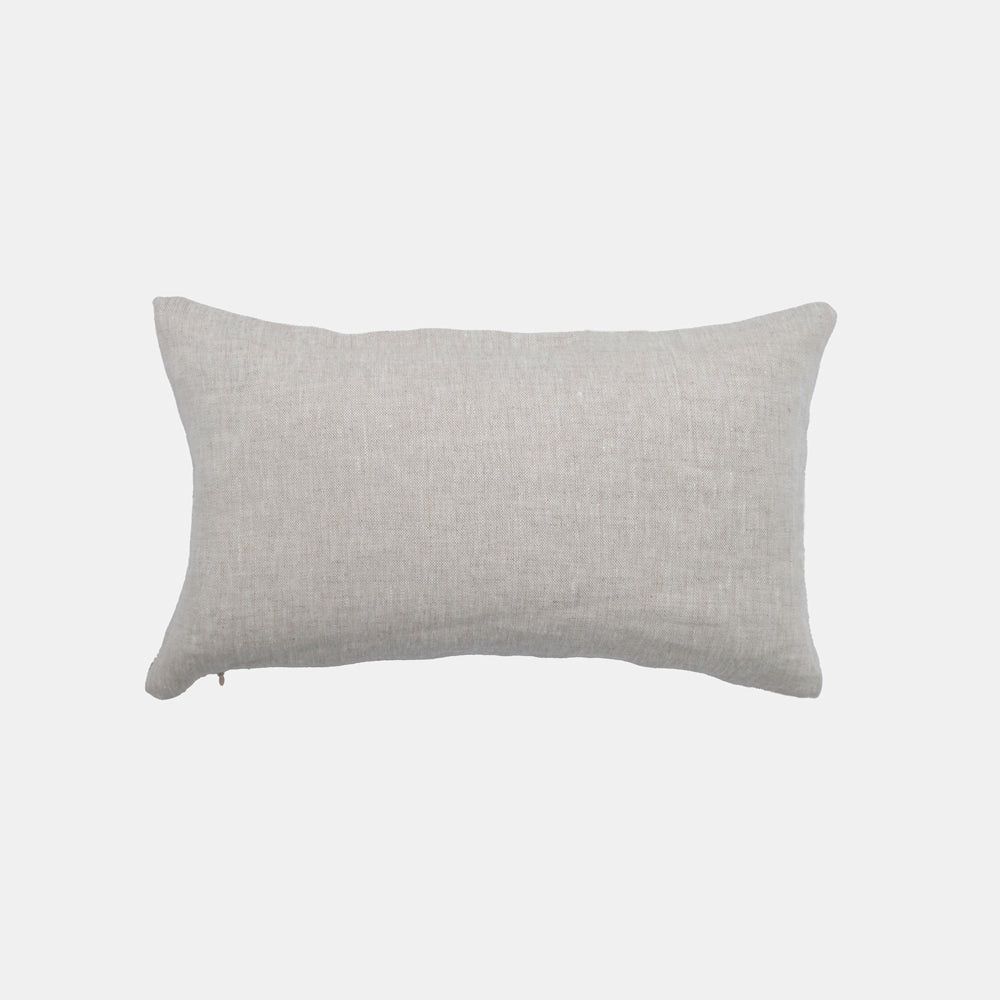 Fermoie Cove Blue Linen Pillow, lumbar