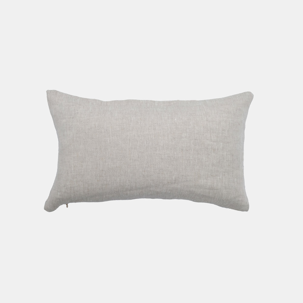 Fermoie Cove Blue Linen Lumbar Pillow
