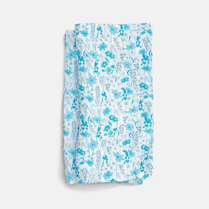 Linen Napkin in Blue Flower