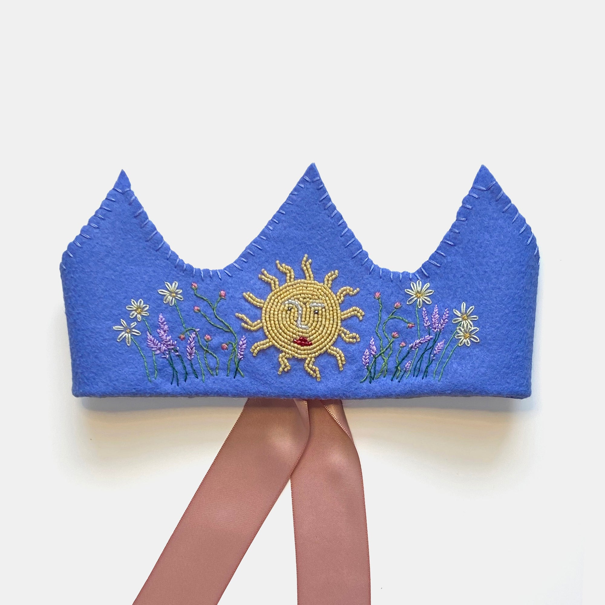 Handmade Felt Crown in Summer Garden