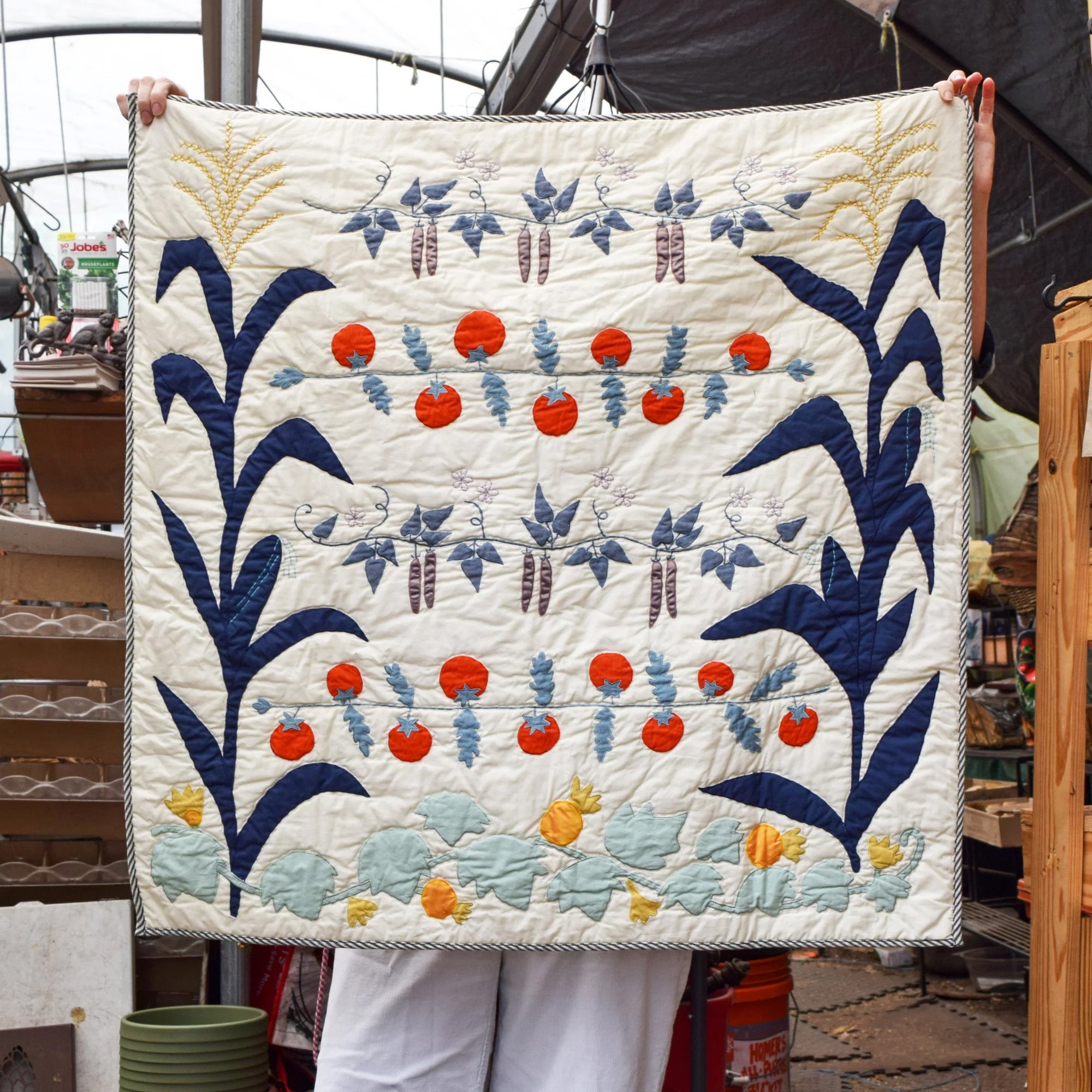 Ivory Garden Baby Quilt