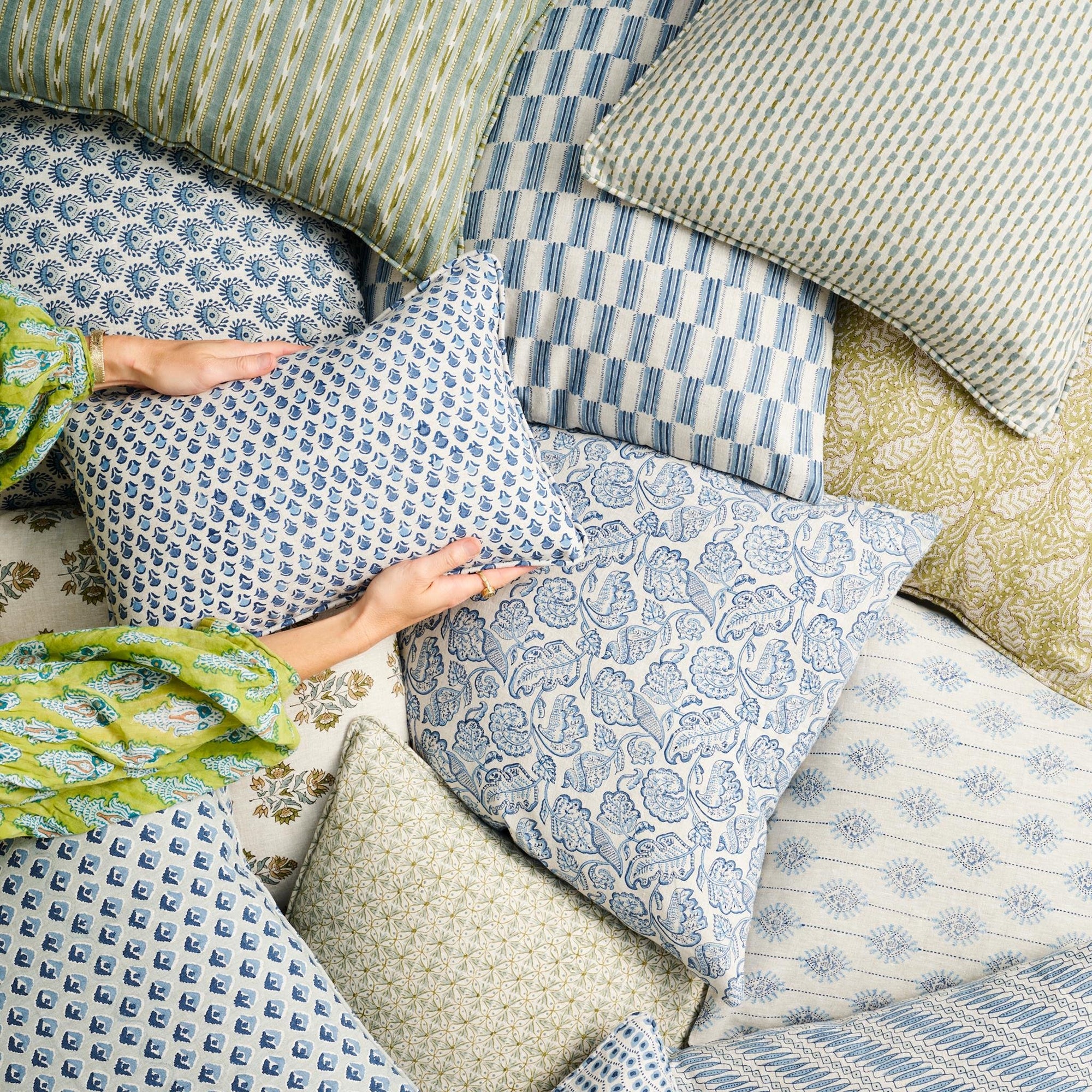 Lagos Azure Square Pillow