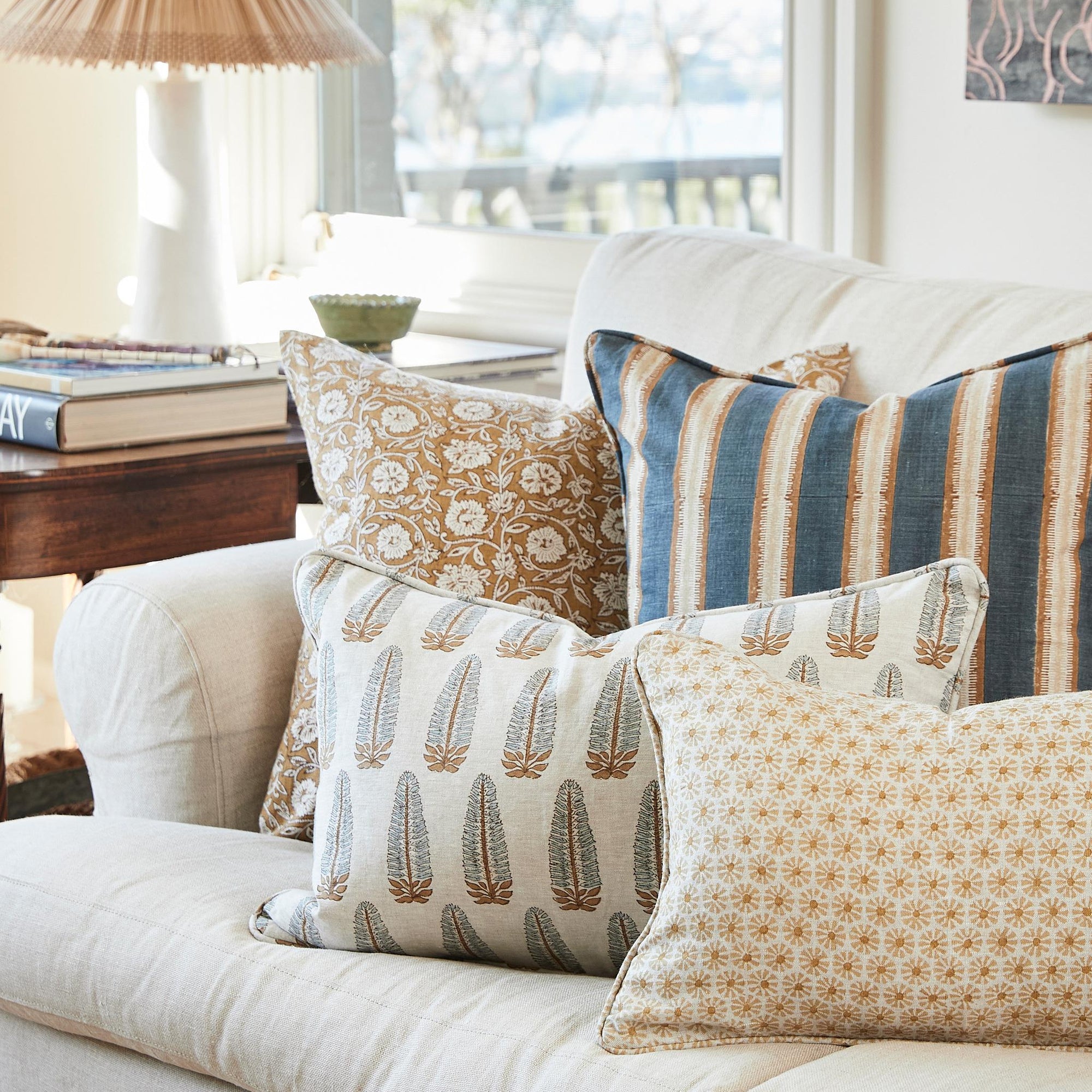 Etoile Saffron Lumbar Pillow