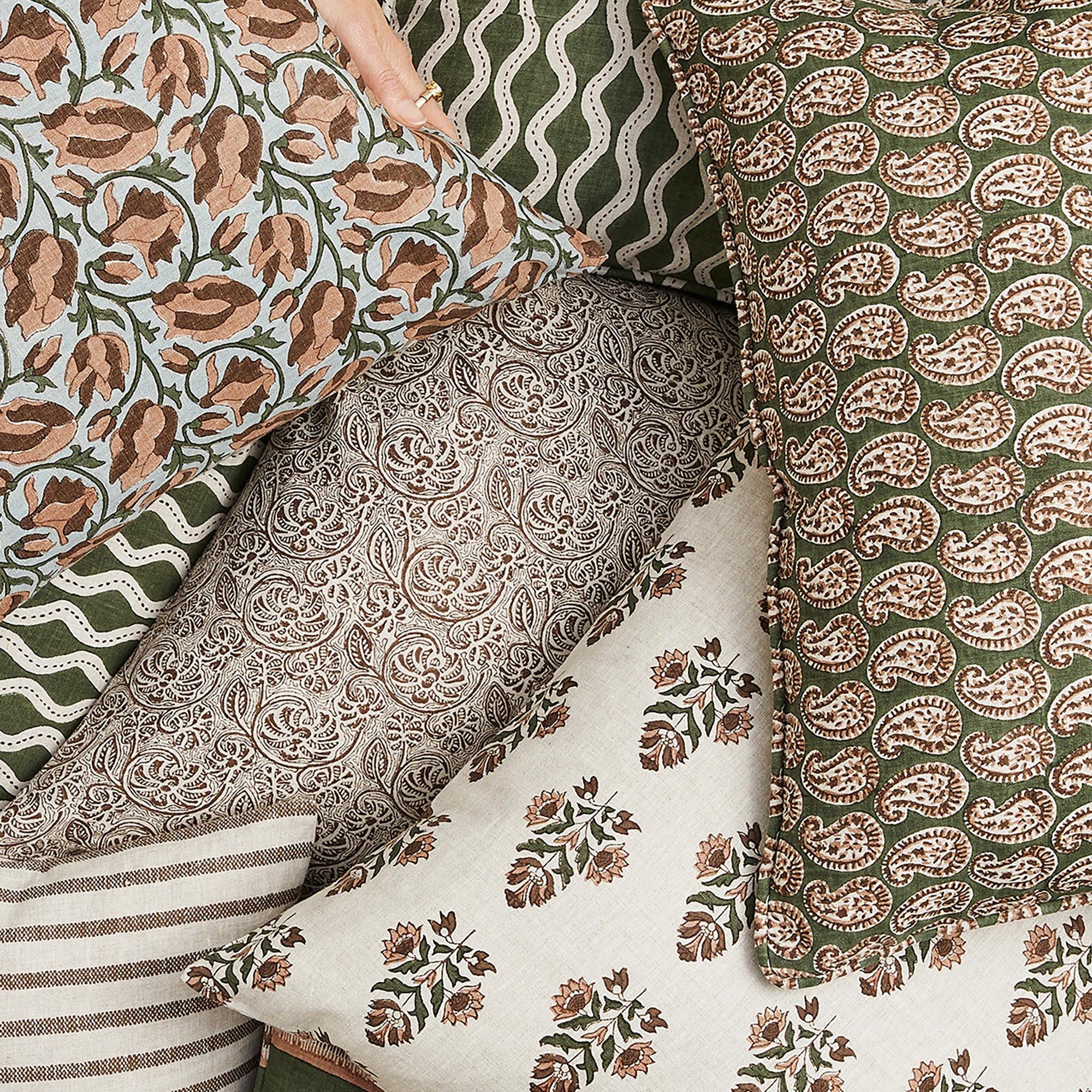 Lahore Rosewood Square Pillow