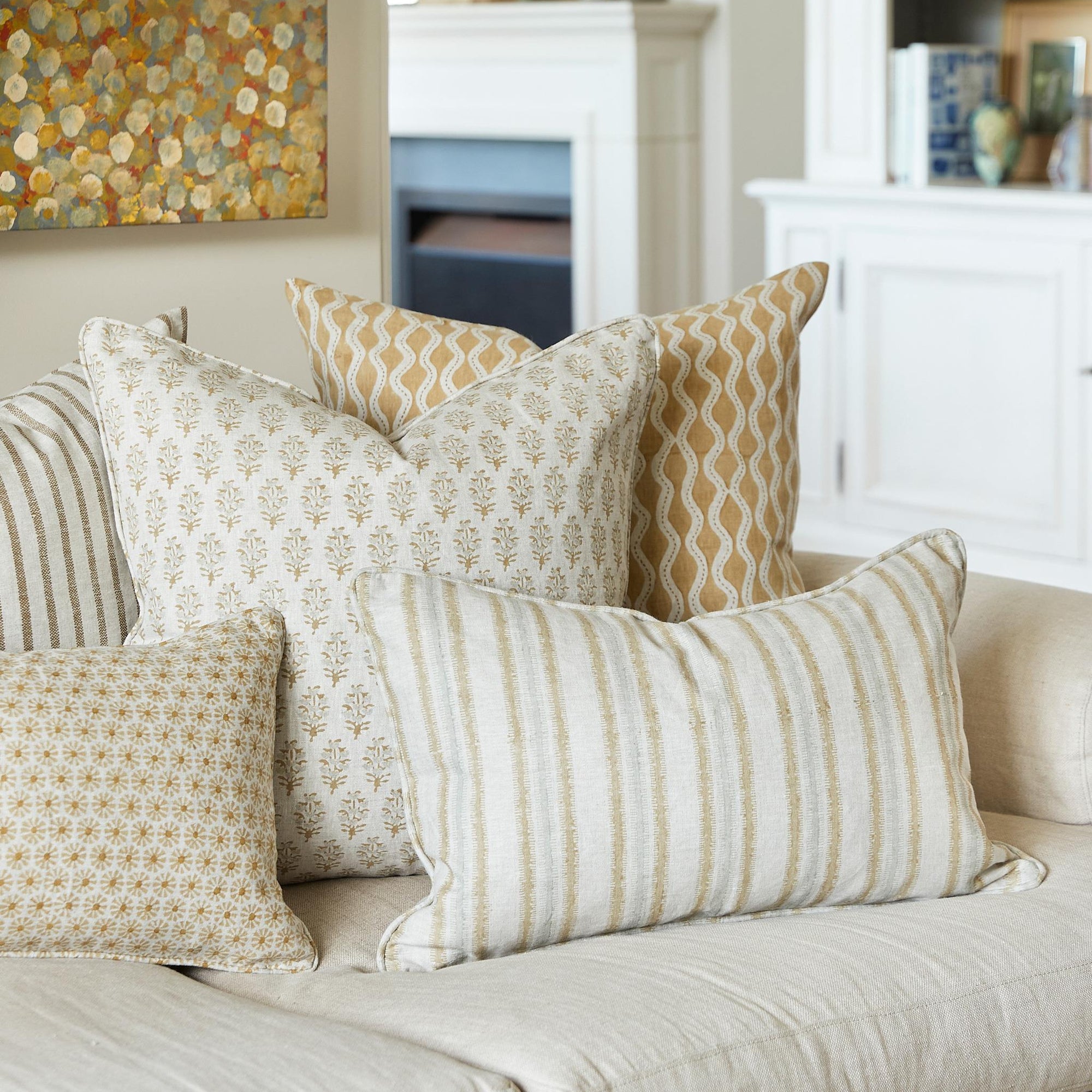 Etoile Saffron Lumbar Pillow