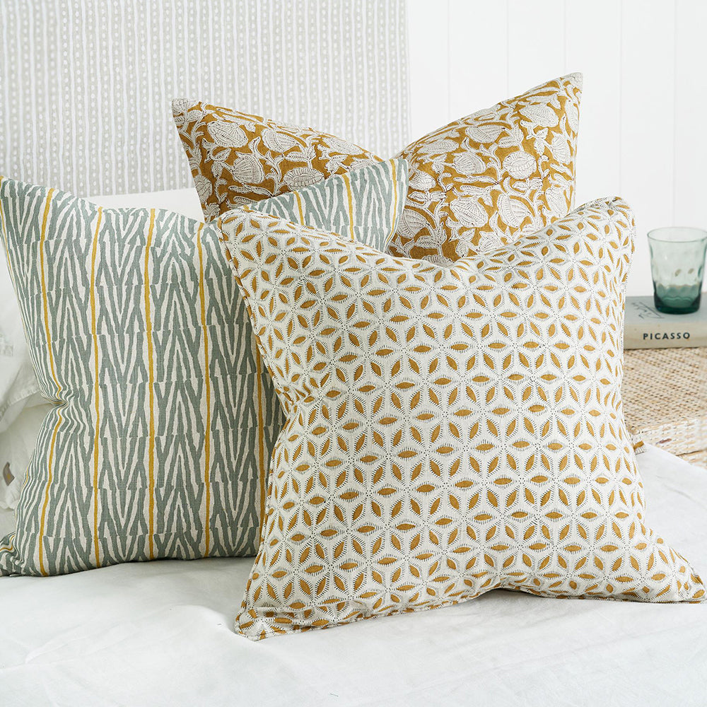 Hanami Saffron Square Pillow