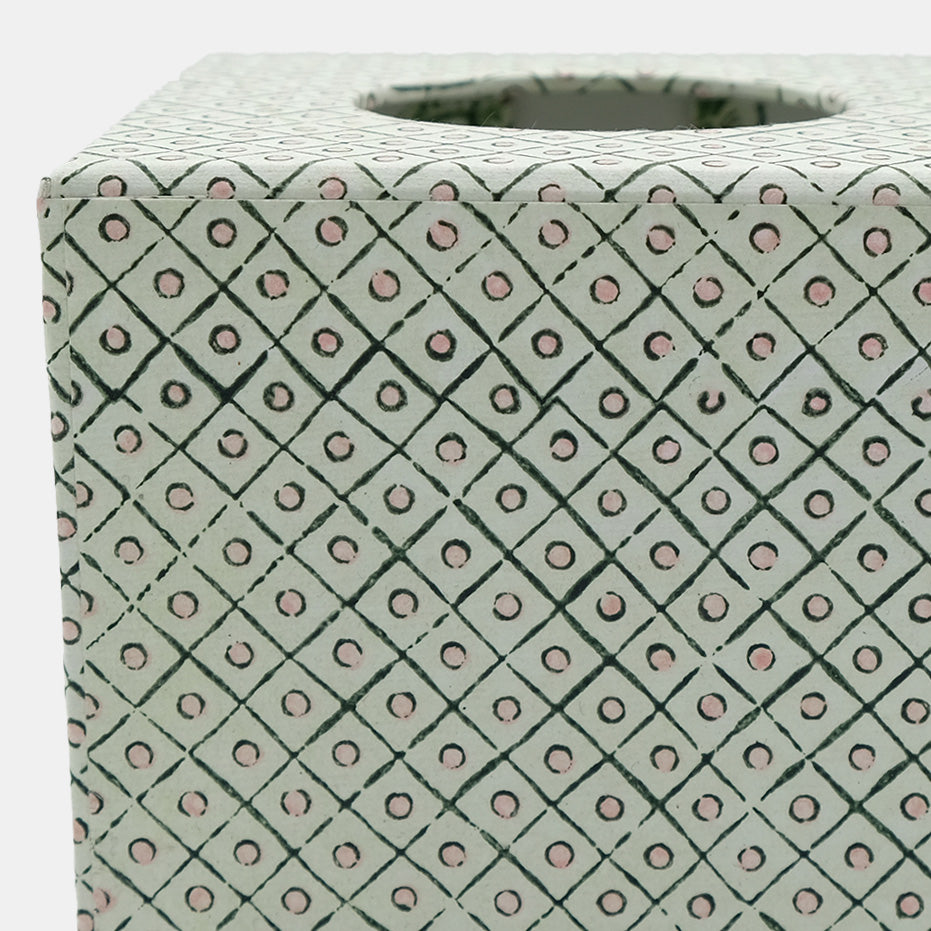 Green Dot Tissue Box