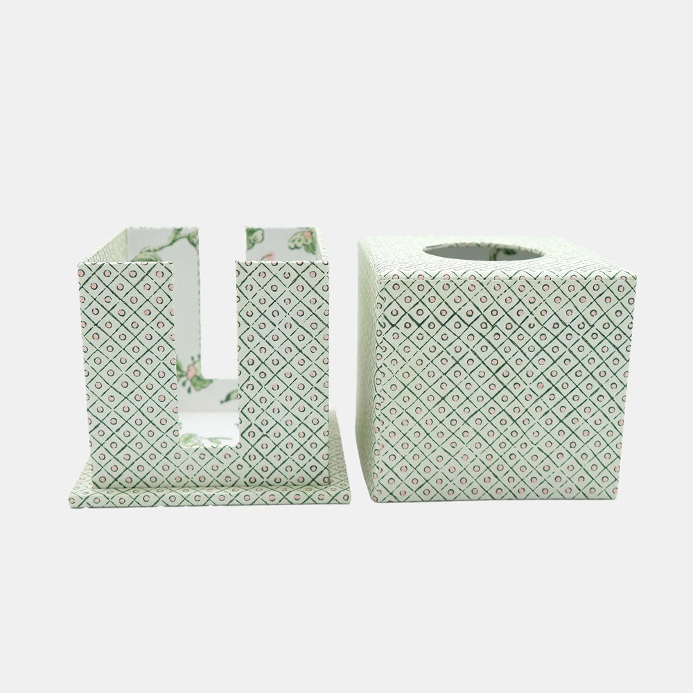 Green Dot Tissue Box