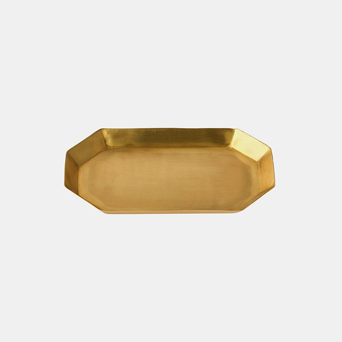 Long Octagonal Brass Tray