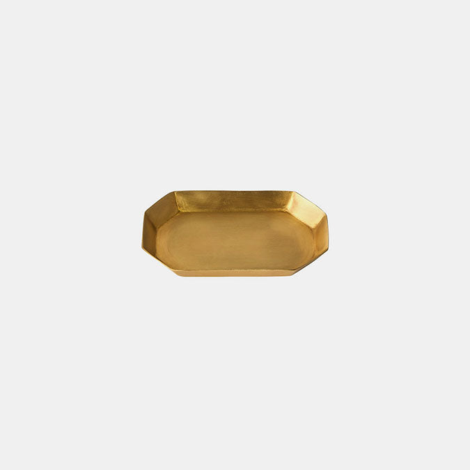 Long Octagonal Brass Tray