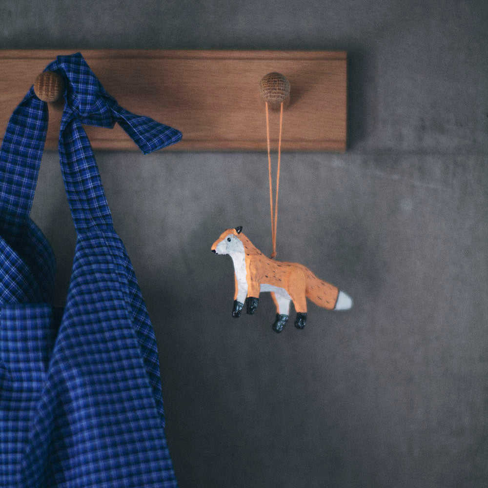 Paper Mache Fox Ornament