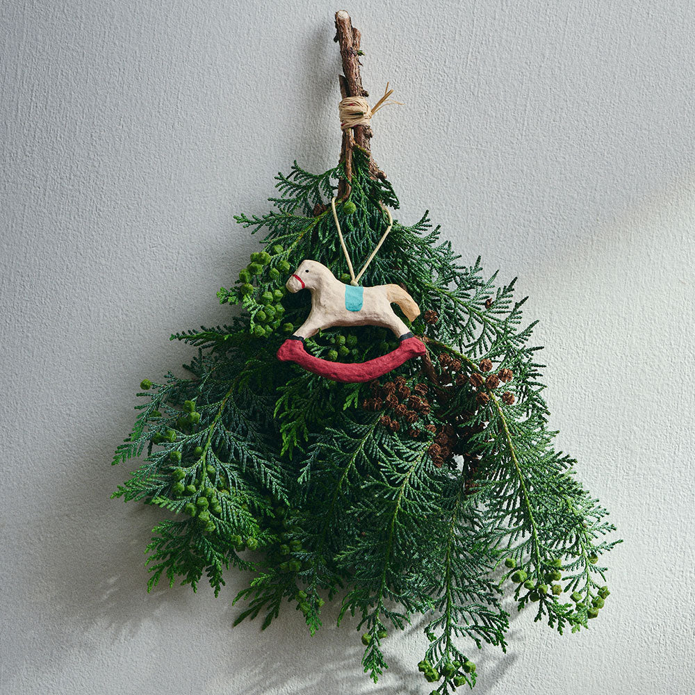 Paper Mache Rocking Horse Ornament