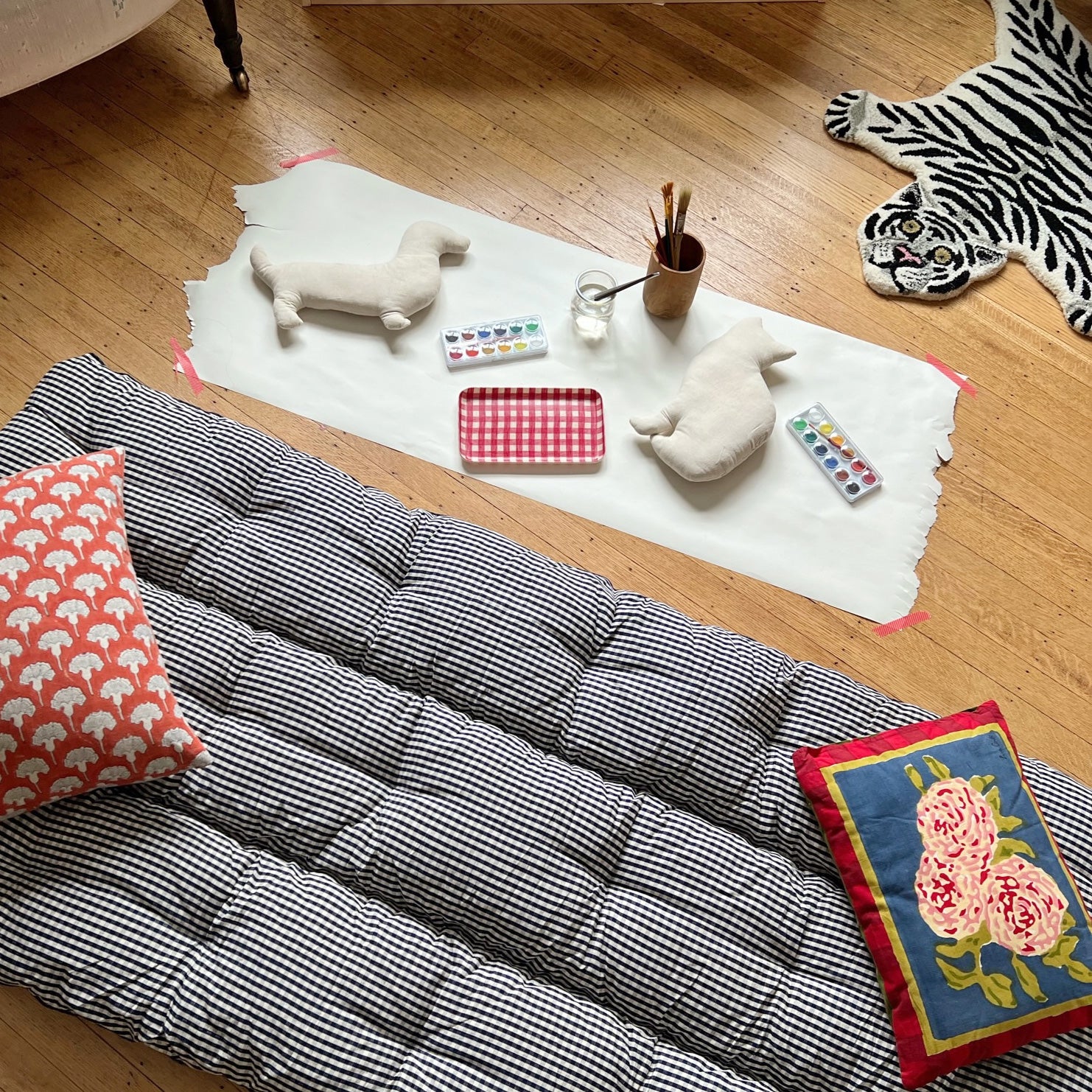 Snowy Tiger Small Rug