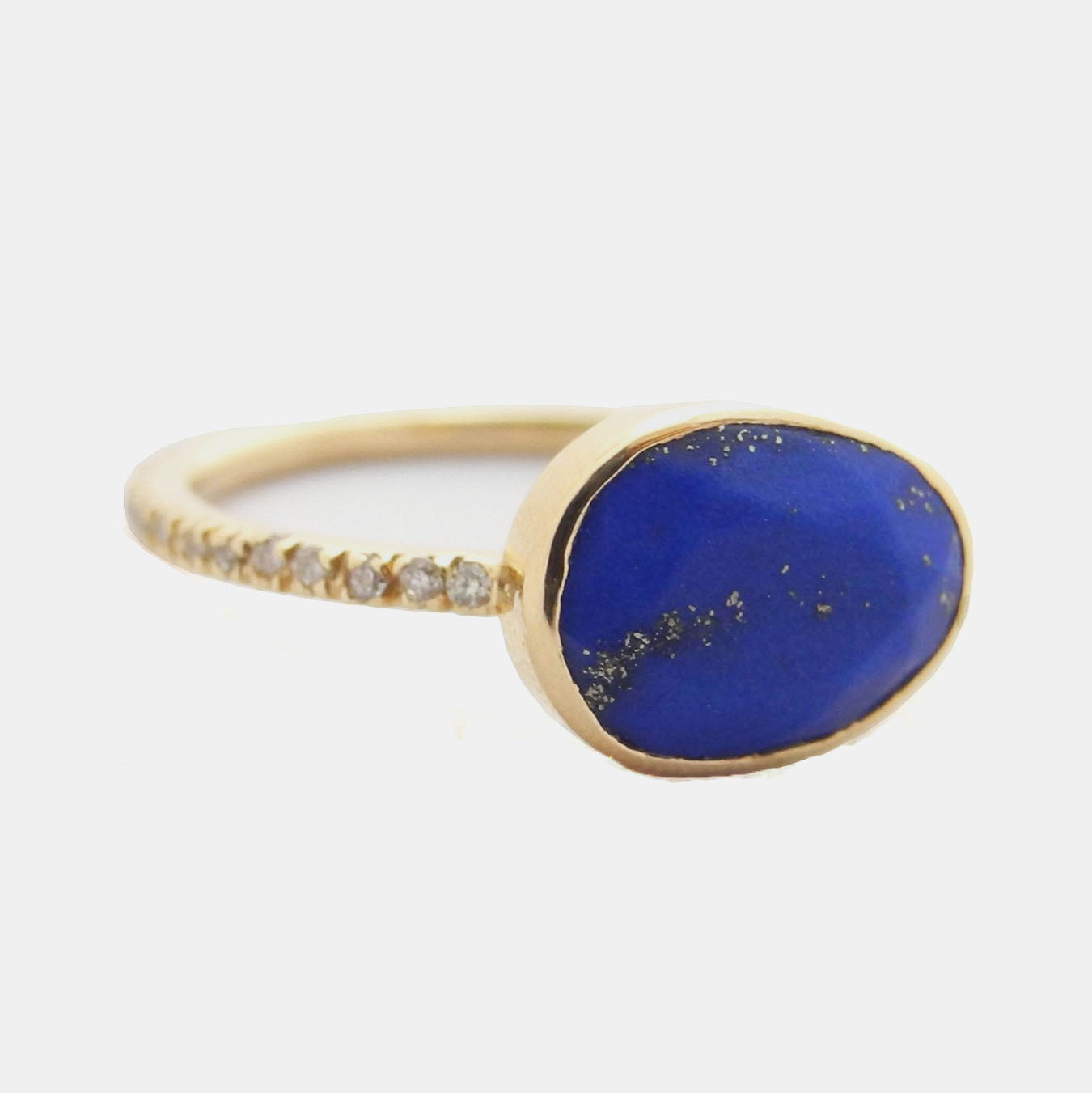 White gold store lapis ring