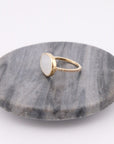 Moonstone Ring with White Diamonds