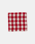 Red Check Anne Linen Coaster