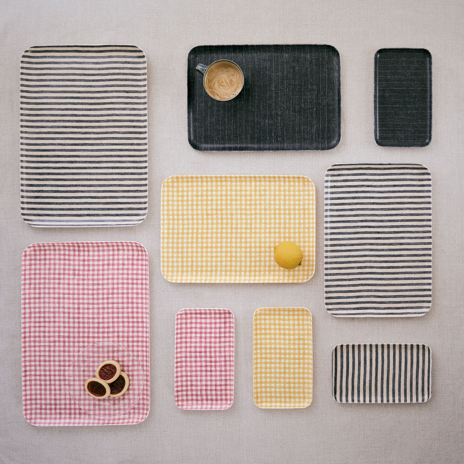 Jasper Charcoal Stripe Tray