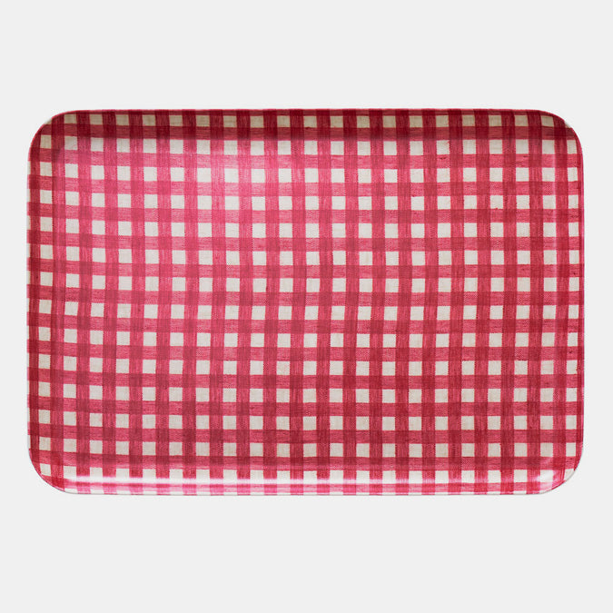 Anne Red Check Tray