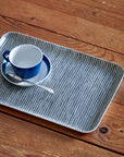 Grey Thin White Stripe Tray