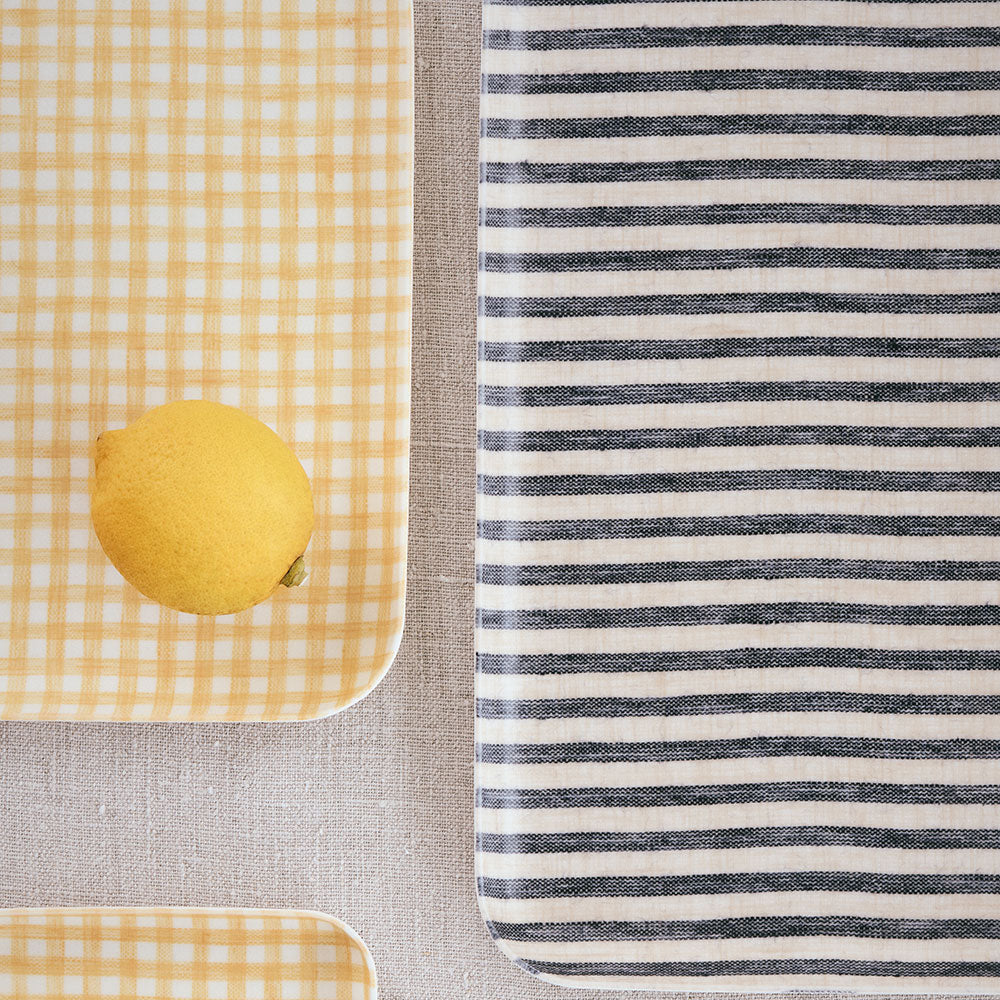 Jasper Charcoal Stripe Tray