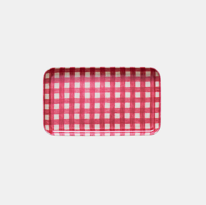 Anne Red Check Tray