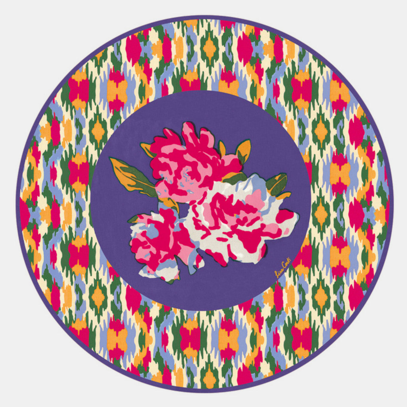 Dali Peony Indigo Coaster