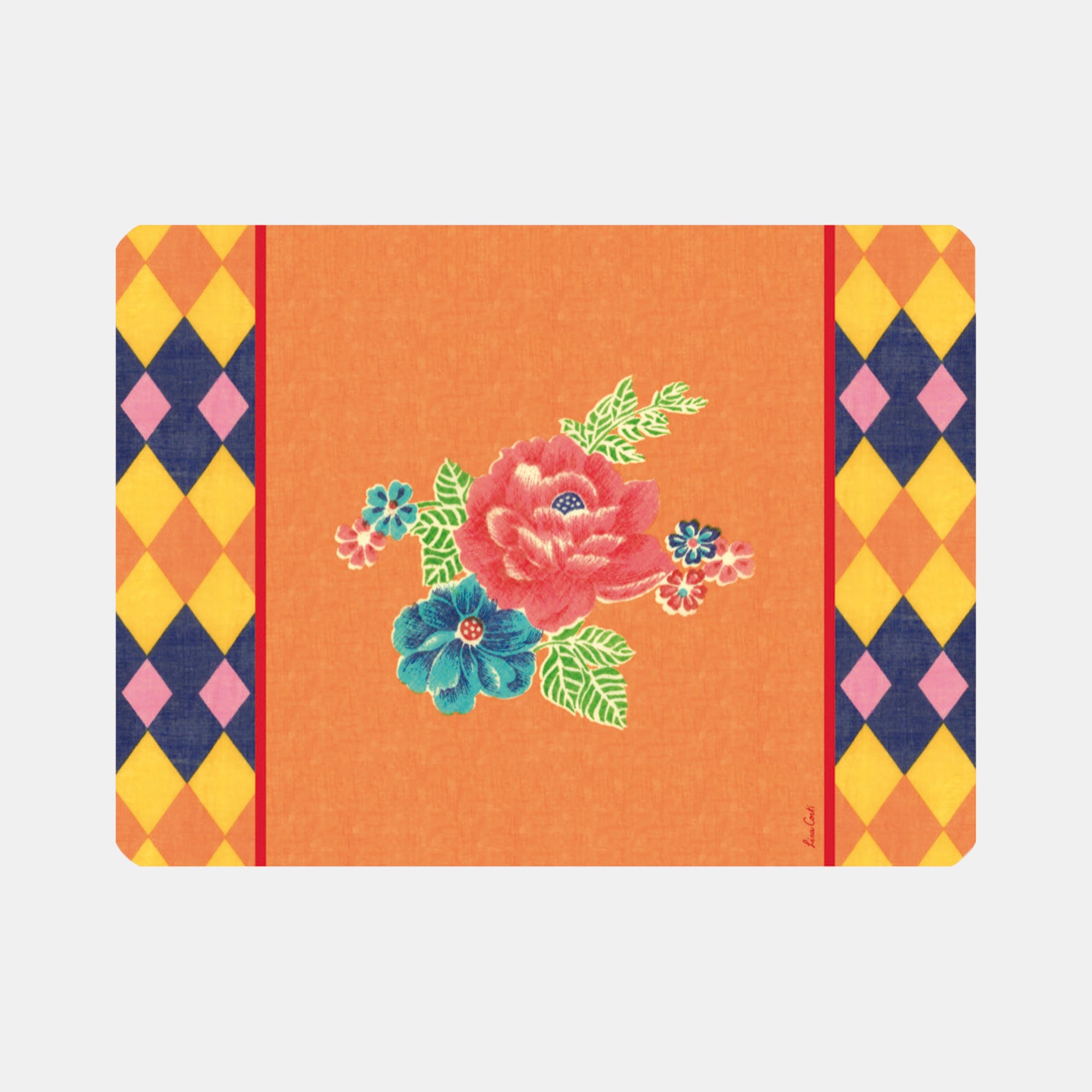 Rectangle Losanga Orange Placemat